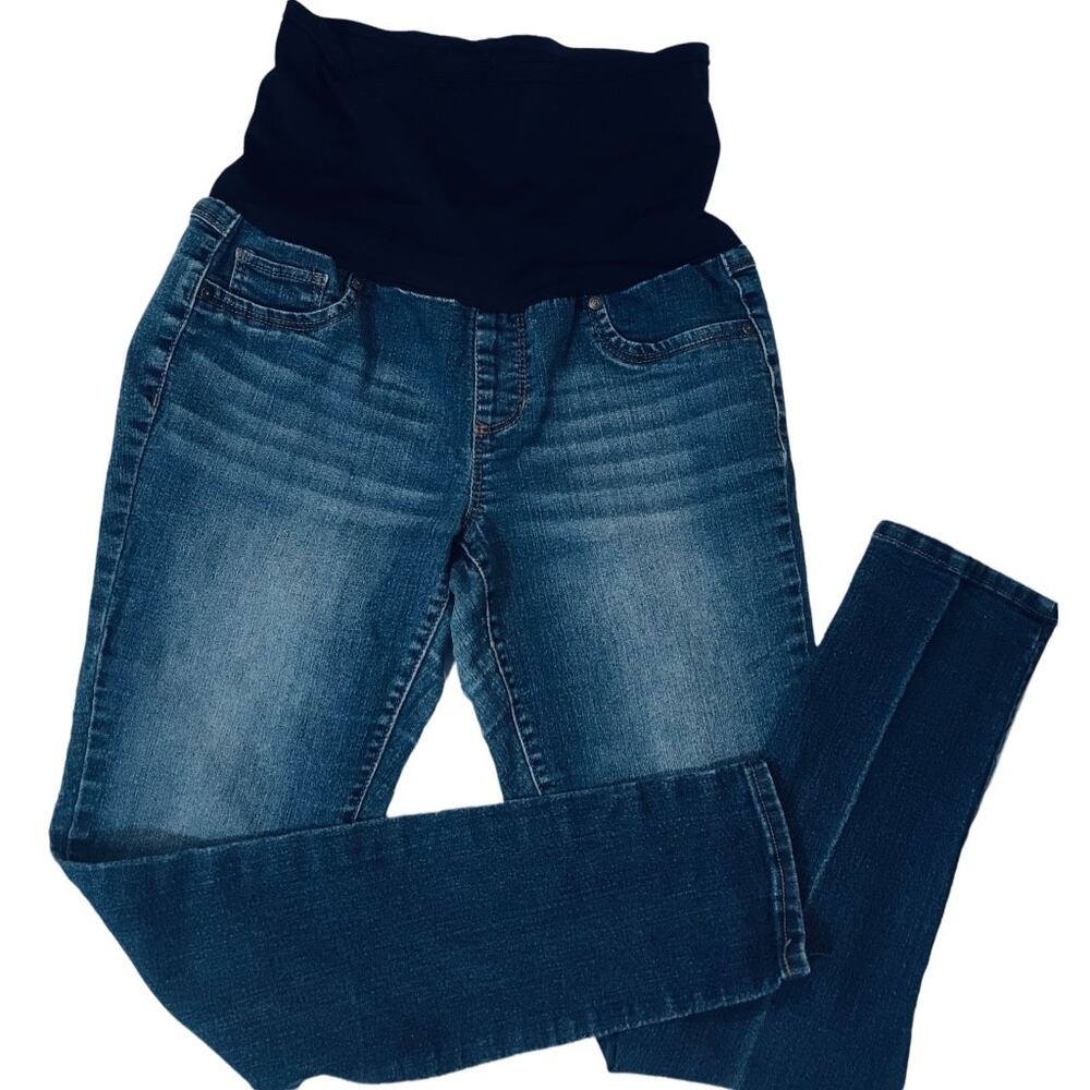 Blue Spice Maternity Lightweight Medium Blue Denim Skinny Jeans Size M